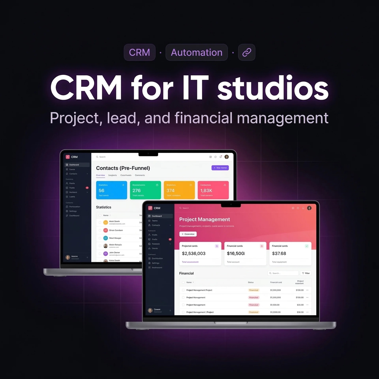 DevFlow — CRM для студии разработки — экран 1